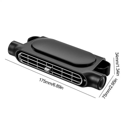 2-1Pc Portable Car Seat Fan 3 Speeds Adjustable Car Seat Headrest Fan USB Powered Car Neck Cooler for Front Rear Seat Passenger
