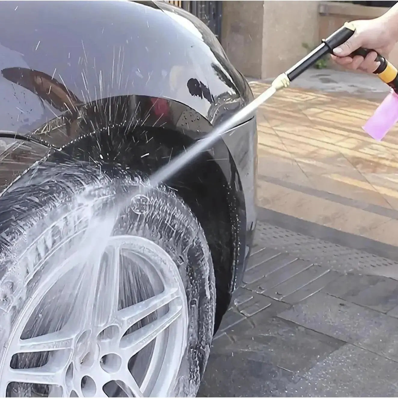 Portable High Pressure Water Sprayer, Adjustable Garden Hose Nozzle Sprayer, Car Washing & Maintenance Tool, Pet Cleaning Tool