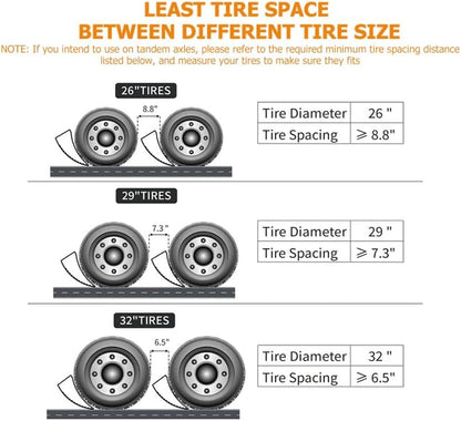 Large Camper Levelers, Raised Tire Change Ramps, RV Leveling Blocks Ramp Kit for RV Camper Travel Trailer, Lift up to 6In with Chocks, Anti-Slip Mats and Carrying Bag (2 Pack)