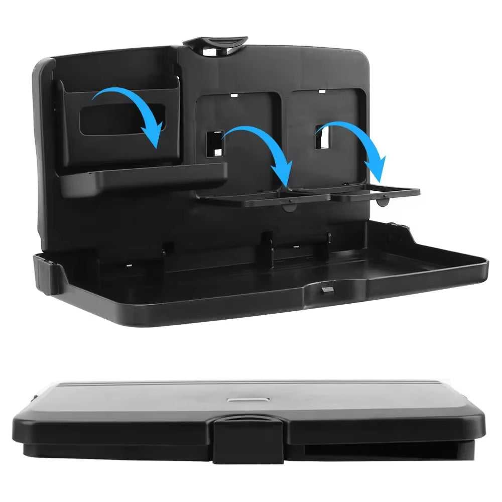 Car Back Seat Tray Auto Dining Folding Table Car Back Seat Food Tray Drink Cup Cell Phone Holder Shelf Car Interior Accessories