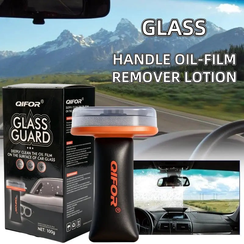 QIFOR Automotive Handheld Oil Flmr Cream,Glass Decontaminationwithouttraces,Window Oil Film Cleaning,Fastcleaning, Compactand Easy to Cary-100G Degreaser Cleaner