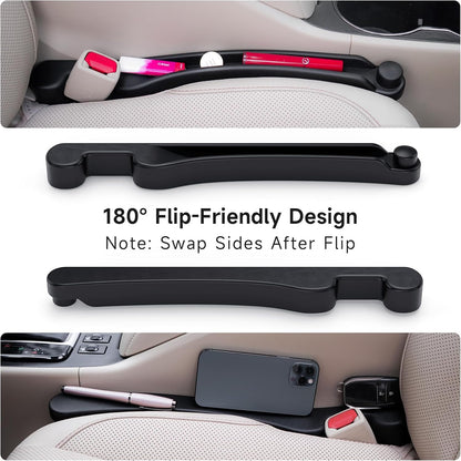Car Seat Side Gap Filler Set of 2, Soft Foam Multifunctional Gap Filler