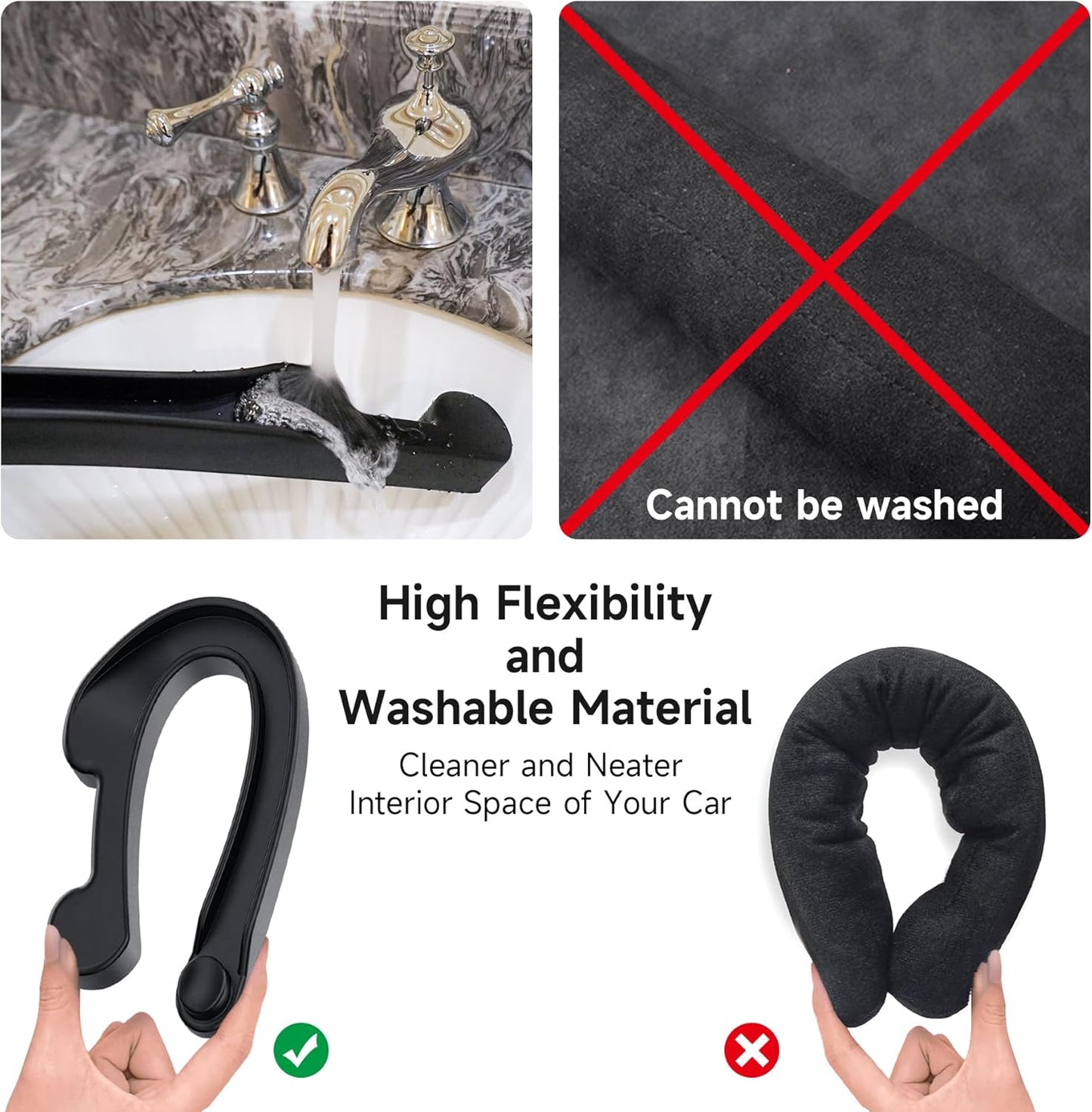 Car Seat Side Gap Filler Set of 2, Soft Foam Multifunctional Gap Filler