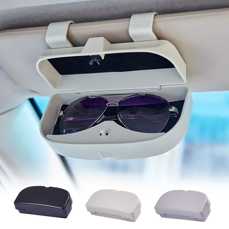 Car Glasses Box Portable Car Sunglasses Holder in the Car Driving Glasses Holder Eyeglass Case Sun Visor Car Lenses Holder