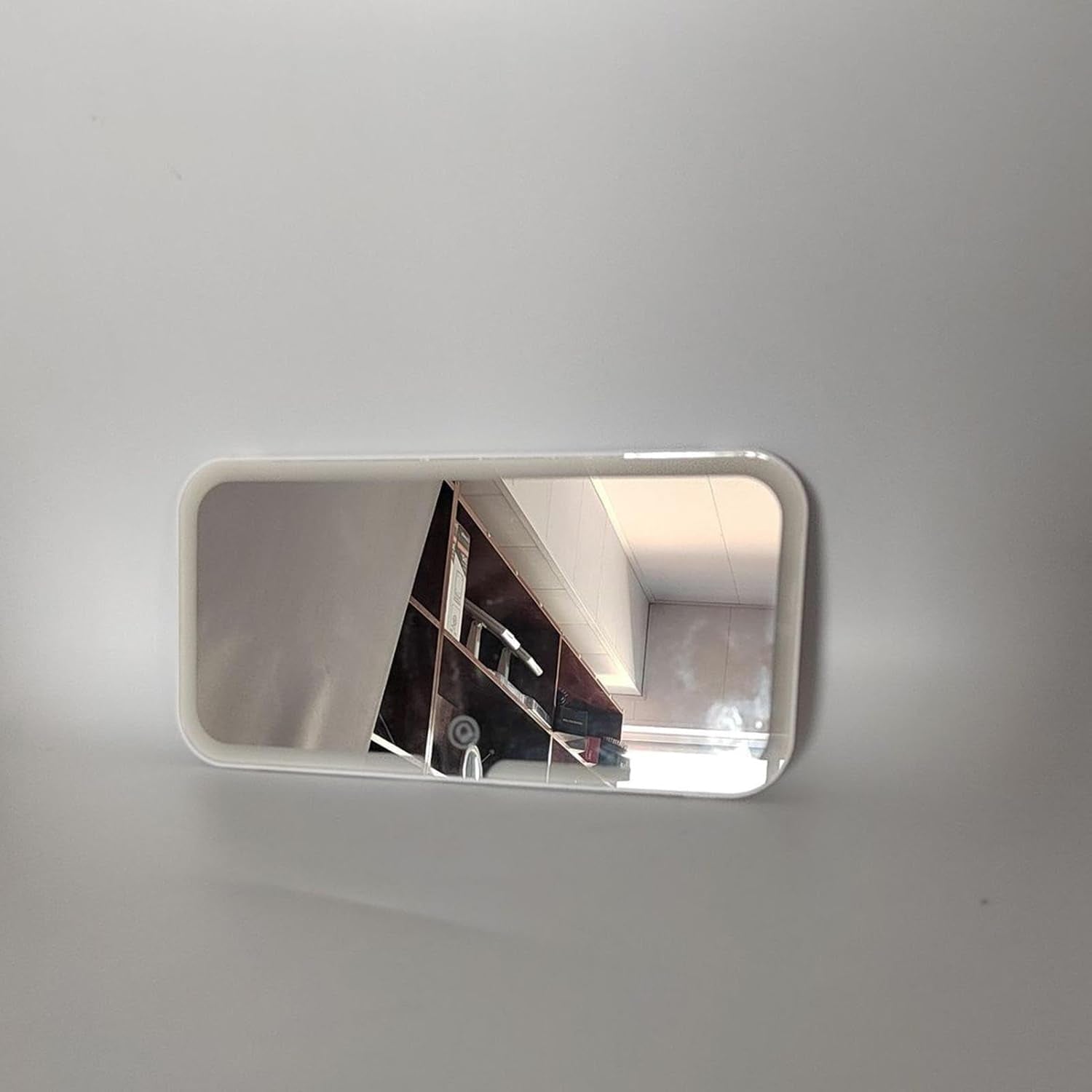 Car Vanity Mirror, Sun Visor Rechargeable LED Car Mirror, 3Modes & 60Leds, Touch Control Dimmable, White
