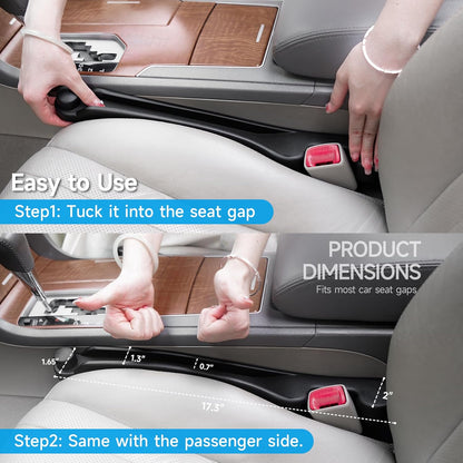 Car Seat Side Gap Filler Set of 2, Soft Foam Multifunctional Gap Filler