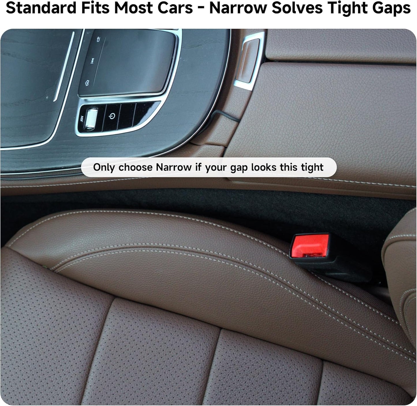 Car Seat Side Gap Filler Set of 2, Soft Foam Multifunctional Gap Filler