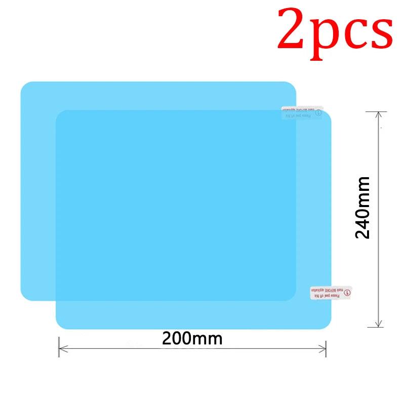 Car Truck Rearview Mirror Rainproof Film Window Glass Anti-Fog Waterproof Stickers Rainy Day Safe Driving Rain Proof Films