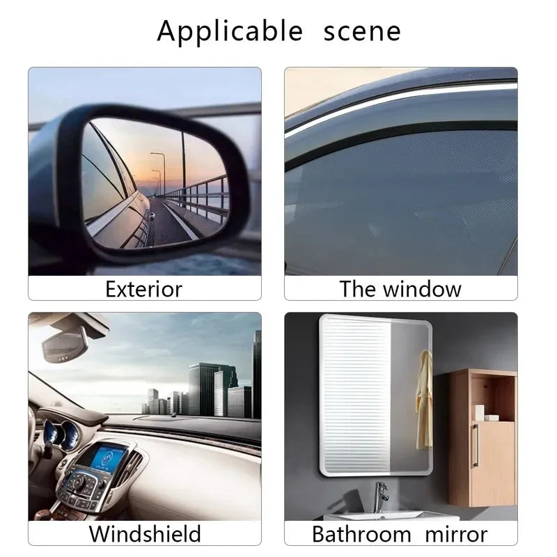 Car Truck Rearview Mirror Rainproof Film Window Glass Anti-Fog Waterproof Stickers Rainy Day Safe Driving Rain Proof Films