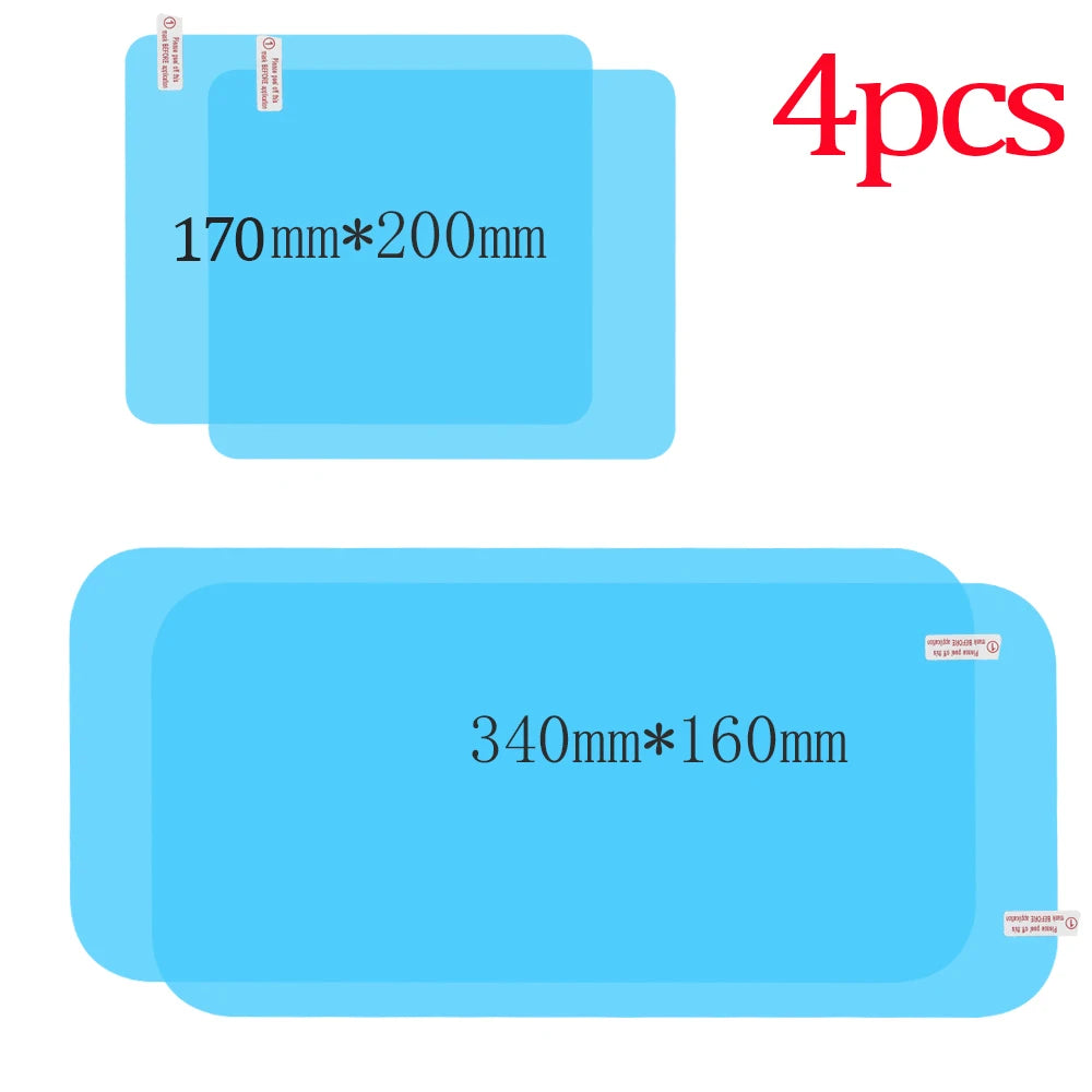 Car Truck Rearview Mirror Rainproof Film Window Glass Anti-Fog Waterproof Stickers Rainy Day Safe Driving Rain Proof Films