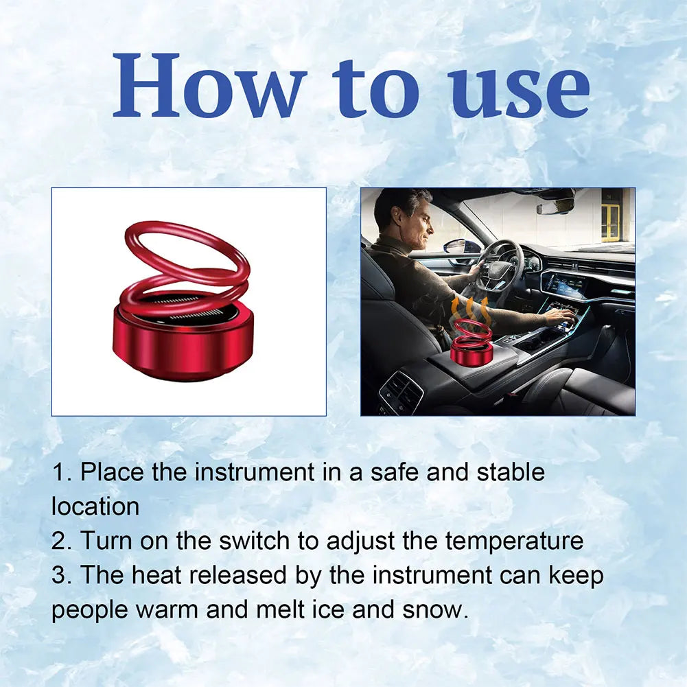 Double Ring Rotating Auto Fragrance Diffuser Portable Kinetic Molecular Heaters for Car Living Room Bathroom Mini Kinetic Heater