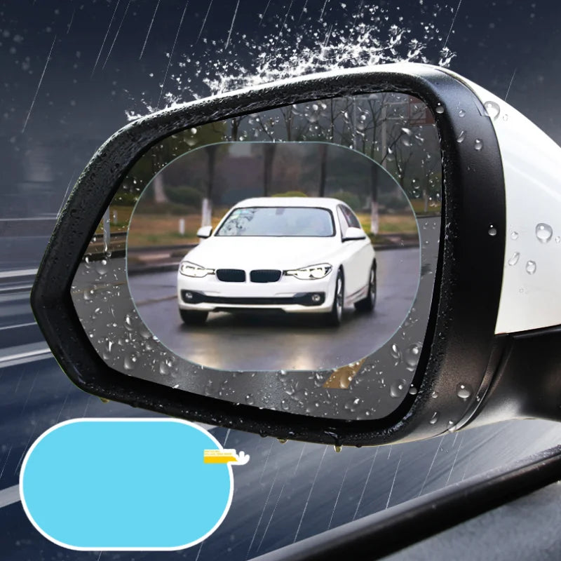 Car Truck Rearview Mirror Rainproof Film Window Glass Anti-Fog Waterproof Stickers Rainy Day Safe Driving Rain Proof Films