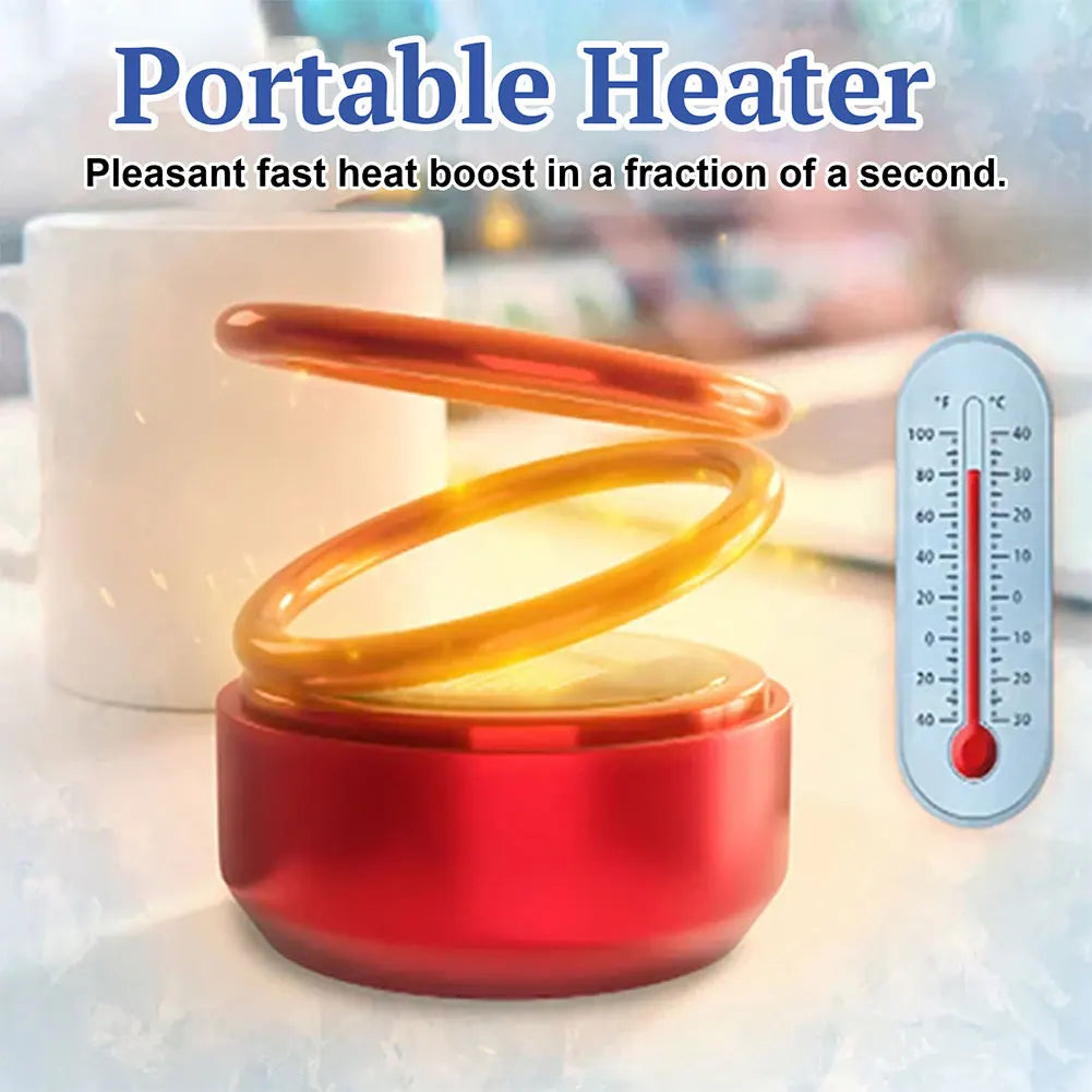 Double Ring Rotating Auto Fragrance Diffuser Portable Kinetic Molecular Heaters for Car Living Room Bathroom Mini Kinetic Heater