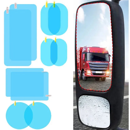 Car Truck Rearview Mirror Rainproof Film Window Glass Anti-Fog Waterproof Stickers Rainy Day Safe Driving Rain Proof Films