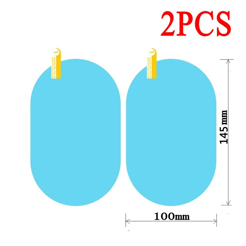 Car Truck Rearview Mirror Rainproof Film Window Glass Anti-Fog Waterproof Stickers Rainy Day Safe Driving Rain Proof Films
