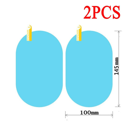 Car Truck Rearview Mirror Rainproof Film Window Glass Anti-Fog Waterproof Stickers Rainy Day Safe Driving Rain Proof Films