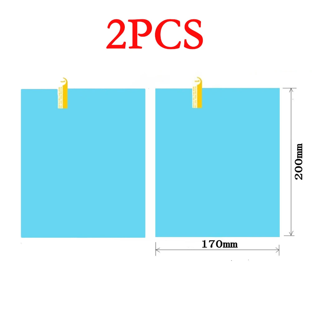 Car Truck Rearview Mirror Rainproof Film Window Glass Anti-Fog Waterproof Stickers Rainy Day Safe Driving Rain Proof Films