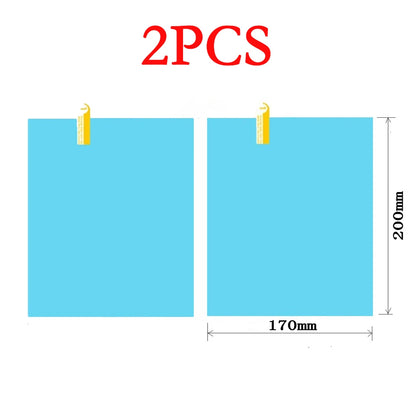 Car Truck Rearview Mirror Rainproof Film Window Glass Anti-Fog Waterproof Stickers Rainy Day Safe Driving Rain Proof Films