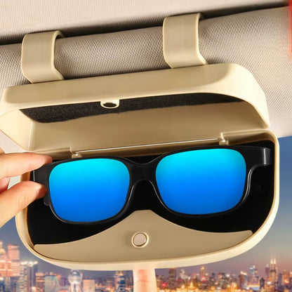 Car Glasses Box Portable Car Sunglasses Holder in the Car Driving Glasses Holder Eyeglass Case Sun Visor Car Lenses Holder